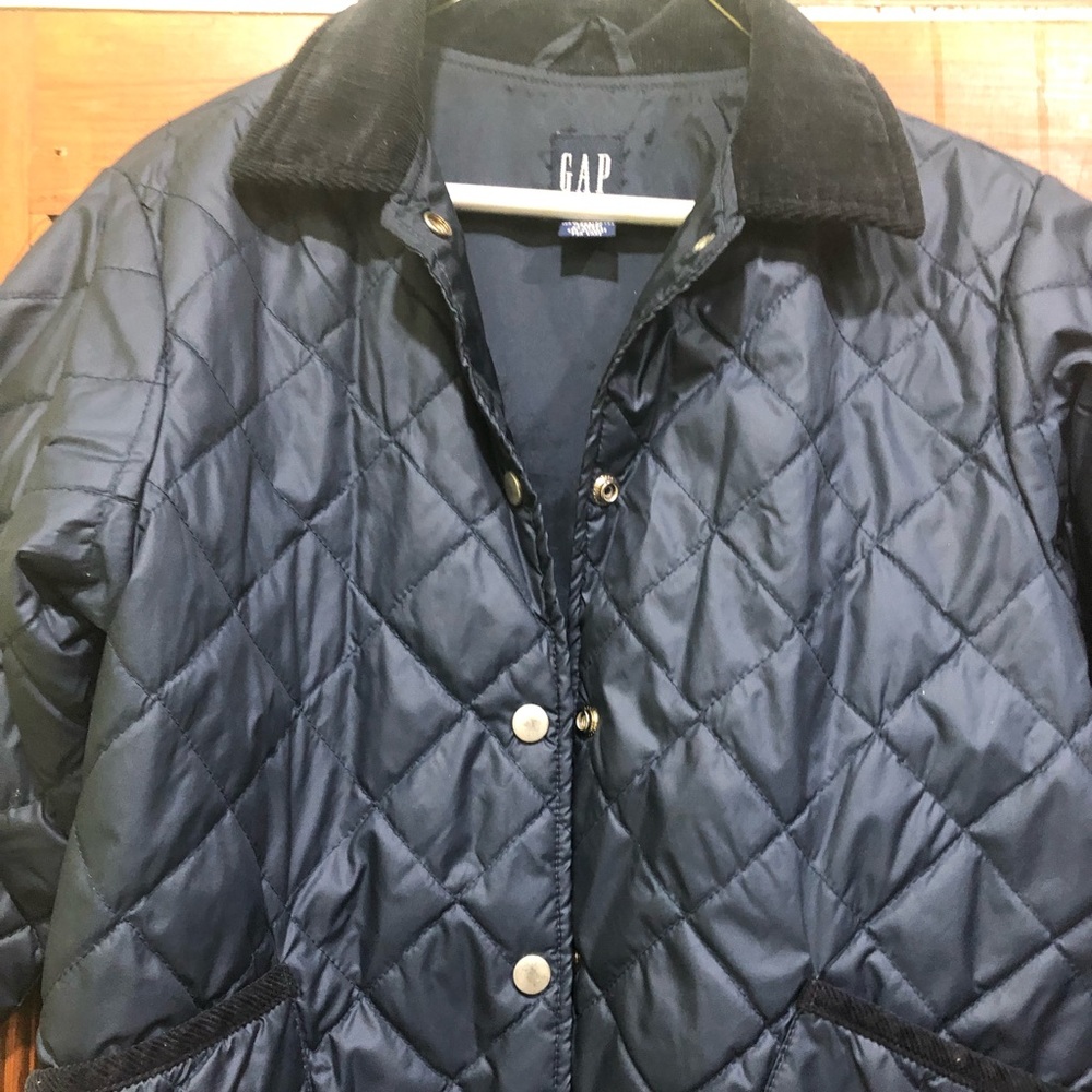 Gap quilted navy blue jacket size medium